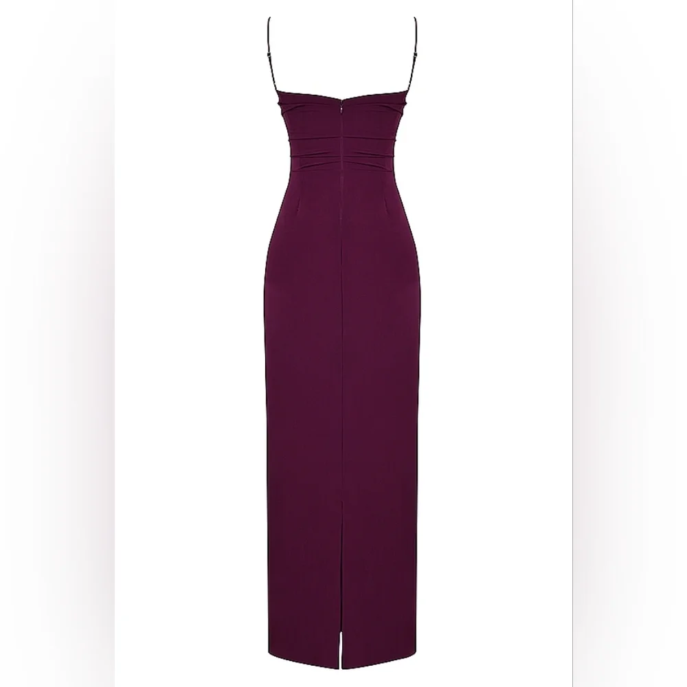 NWT $285 HOUSE OF CB LANI MERLOT CORSET MAXI DRESS SZ SMALL - Picture 6 of 8